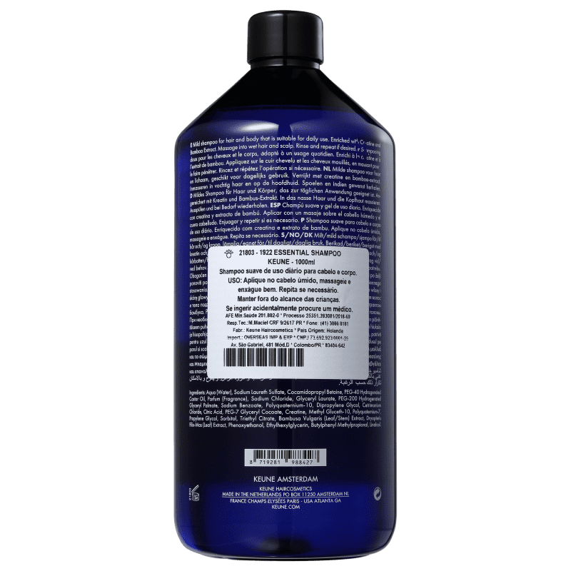 KEUNE 1922 By J. M. Keune Essential - Shampoo Shampoo 1000ml