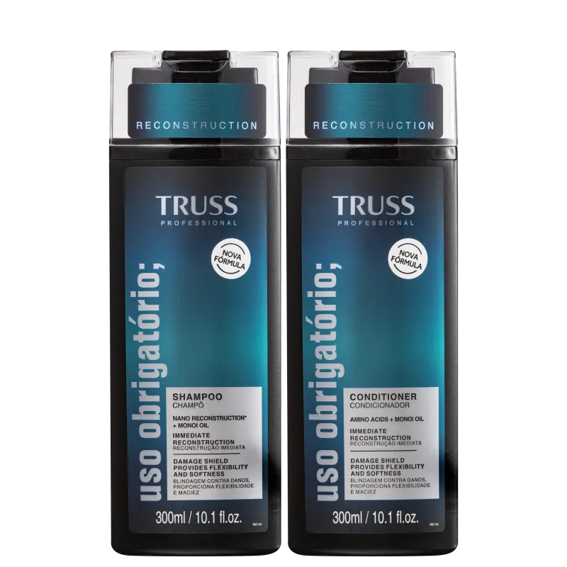 TRUSS Uso Obrigatório Reconstruction Duo Shampoo 300ml + Condicionador 300ml - Lançamento