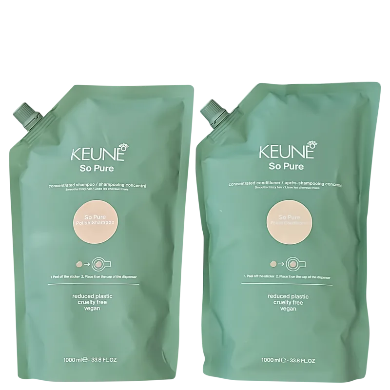 Keune Shampoo + Condicionador So Pure Polish 1000ml