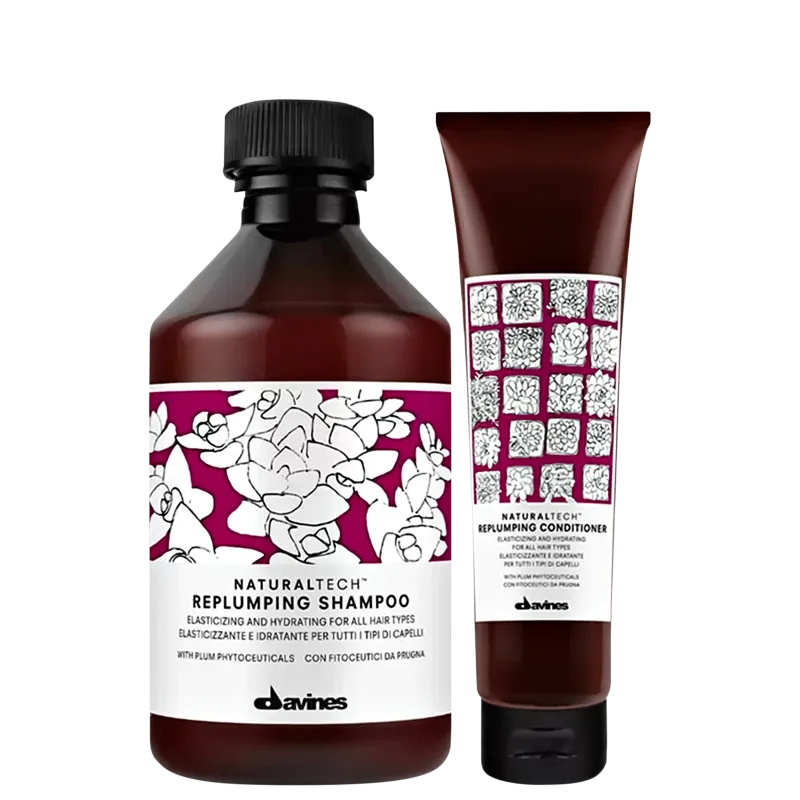 Davines Naturaltech Replumping Essential Duo Shampoo 250ml + Condicionador 150ml