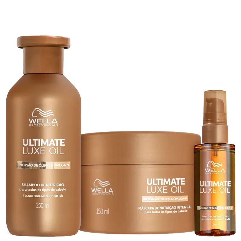 Wella Professionals Ultimate Luxe Oil Kit Shampoo 250ml + Máscara 150ml + Óleo 100ml