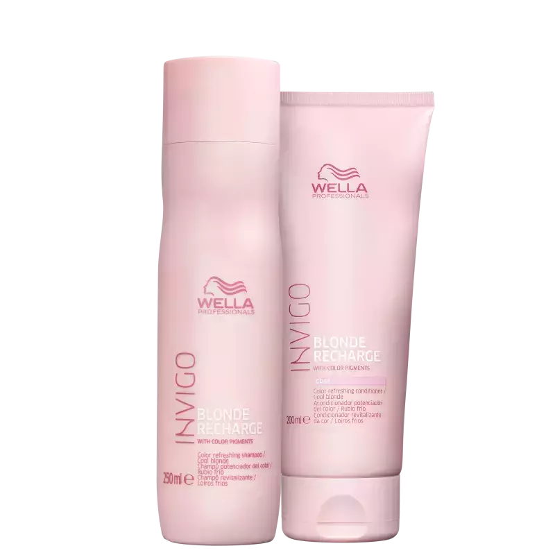 Kit Wella Professionals Invigo Blonde Recharge Kit Shampoo 250ml + Condicionador 200ml