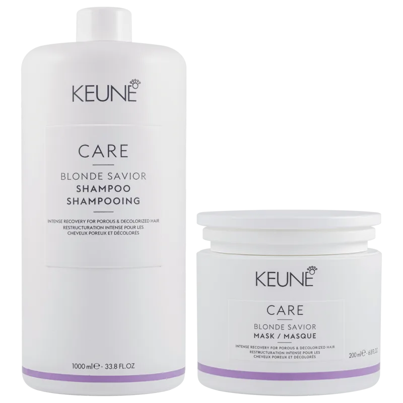 Keune Care Blonde Savior Shampoo Super Duo Shampoo 1L + Máscara 500ml