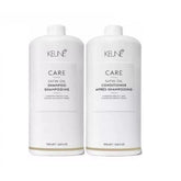 Keune Care Satin Oil Salon Shampoo 1L + Condicionador 1L