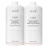 Keune Care Keratin Smooth Duo Salon Shampoo 1L + Condicionador 1L