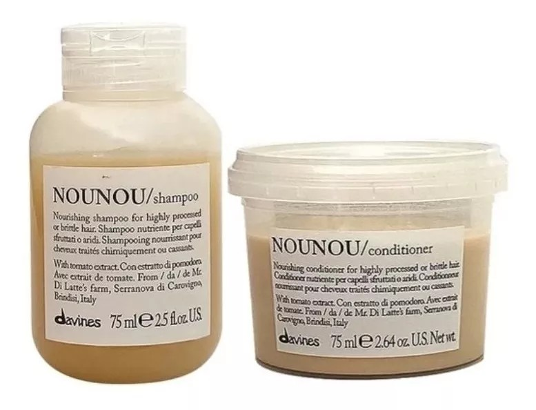 Davines Nounou Shampo 75ml + Condicionador 75ml Miniatura