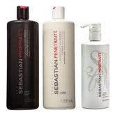 Sebastian Professional Penetraitt Trio Salon Shampoo 1L + Condicionador 1L + Máscara 500ml