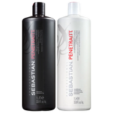 Sebastian Professional Penetraitt Salon Duo Salon Shampoo 1L + Condicionador 1L