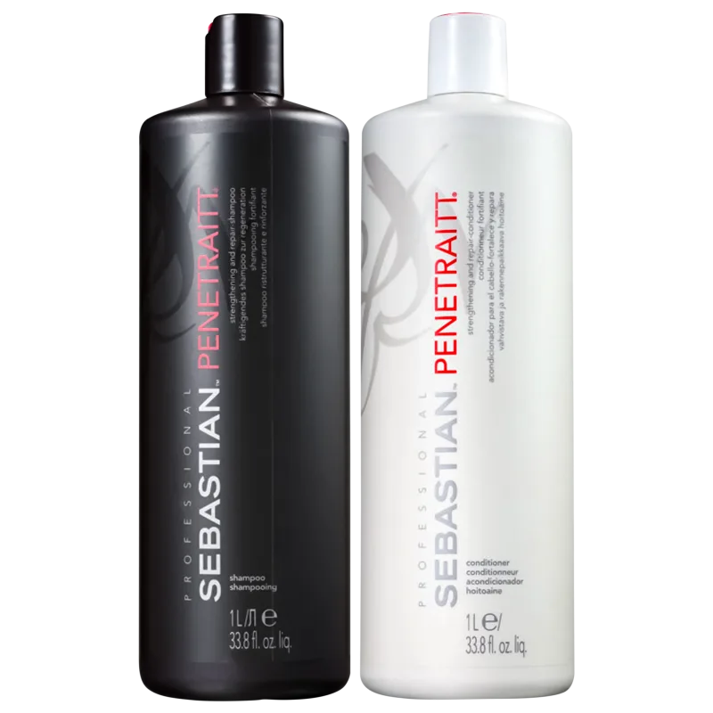 Sebastian Professional Penetraitt Salon Duo Salon Shampoo 1L + Condicionador 1L