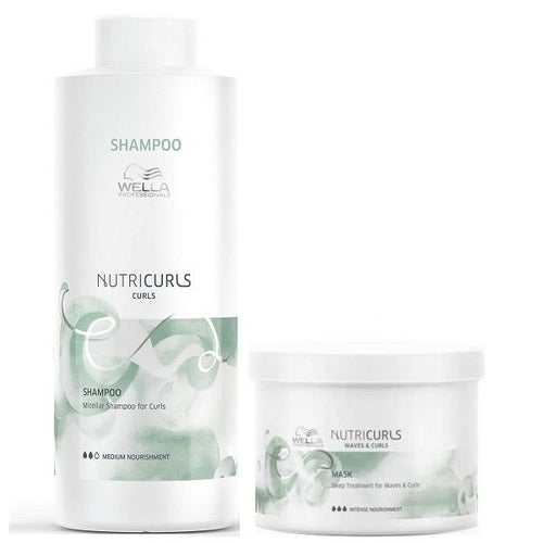 Wella Professionals Nutricurls Salon Kit Shampoo 1L + Máscara 500ml