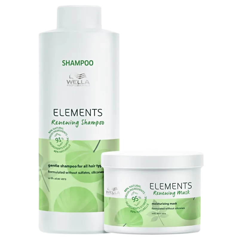 Wella Professionals Elements Renewing Salon Duo Shampoo 1L + Máscara 500ml