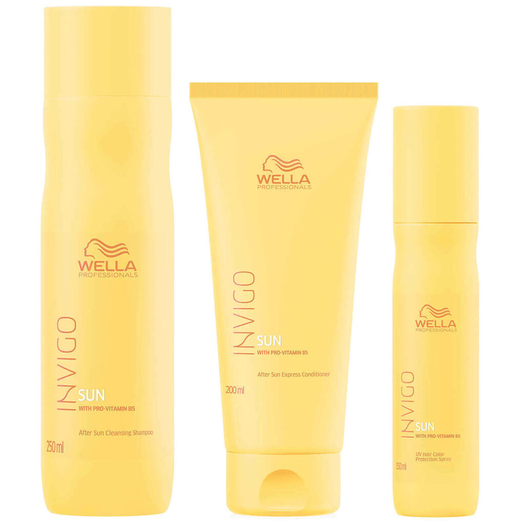 Kit Wella Professionals Invigo Sun Trio Shampoo 250ml + Condicionador 200ml + Leave in 150ml