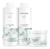 Wella Professionals Nutricurls Salon Trio Shampoo 1L + Condicionador 1L + Máscara 500ml