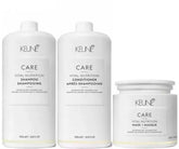 Keune Care Vital Nutrition Salon Trio Shampoo 1L + Condicionador 1L + Máscara 500ml