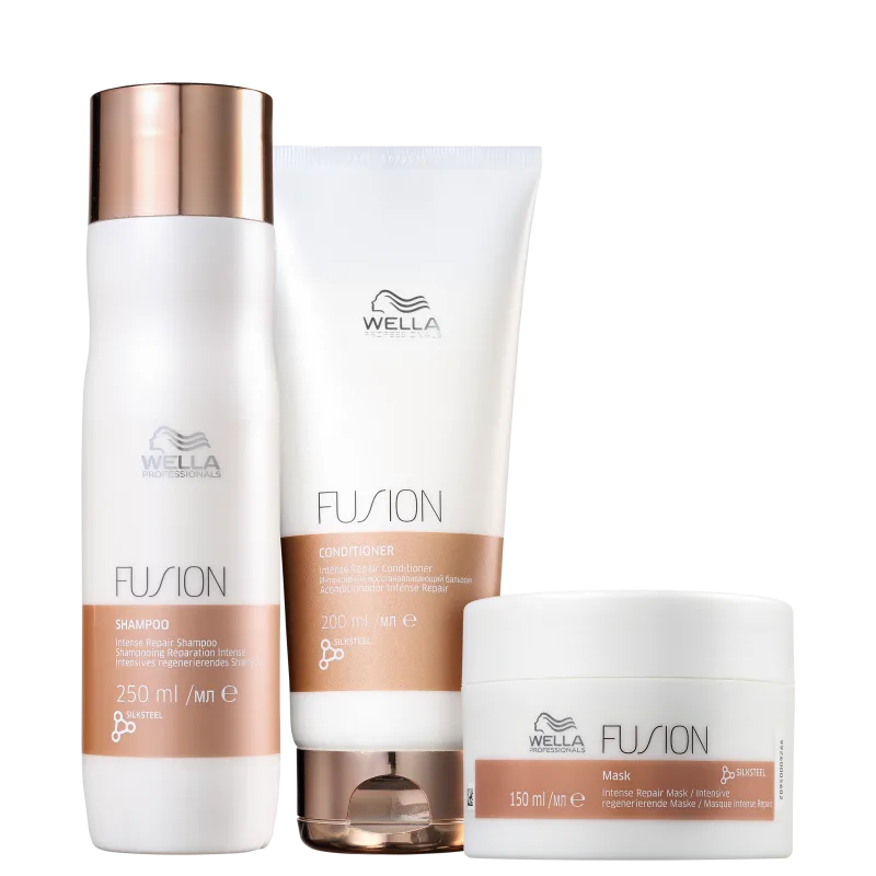 Wella Professionals Fusion Trio Shampoo 250ml + Condicionador 200ml + Máscara 150ml