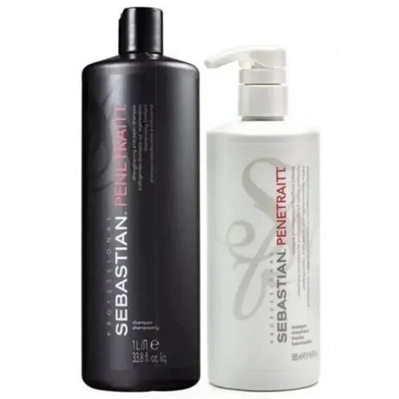 Sebastian Professional Penetraitt Salon Double Shampoo 1L + Máscara 500ml