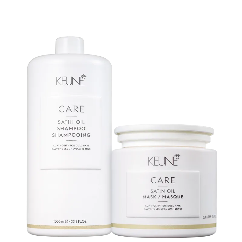 Keune Care Satin Oil Duo Plus Shampoo 1L + Máscara 500ml