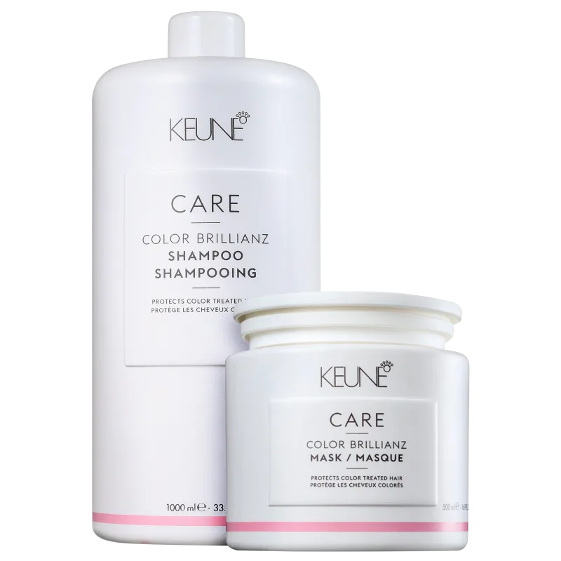 Keune Care Color Brillianz Kit Salon Shampoo 1000ml + Máscara 500ml