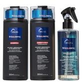 Truss Frizz Zero Home Care Trio Shampoo 300ml + Condicionador 300ml + Leave in 260ml