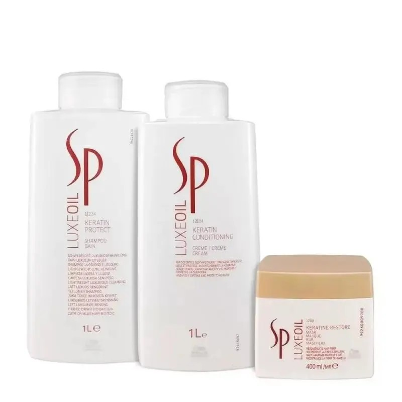 Wella SP System Professional Luxe Oil Super Trio Shampoo 1L + Condicionador 1L + Máscara 400ml