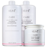 Keune Care Color Brillianz Kit Shampoo 1000ml + Condicionador 1000ml + Máscara 500ml