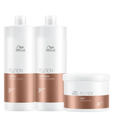 Wella Professionals Fusion Salon Trio Shampoo 1L + Condicionador 1L + Máscara 500ml