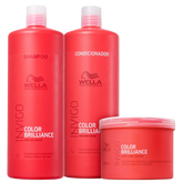 Wella Professionals Invigo Color Brilliance Kit Shampoo 1L + Condicionador 1L + Máscara 500ml