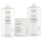 Kit Keune Care Derma Sensitive Salon Trio Shampoo 1L + Condicionador 1L + 1 Máscara 500ml