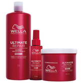 Kit Wella Professionals Ultimate Repair Shampoo 1L + Condicionador 500g + Leave-in 95ml