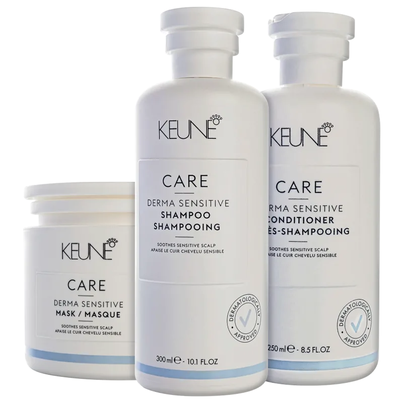 Kit Keune Care Derma Sensitive Trio Shampoo 300ml + Condicionador 250ml + Máscara 200ml